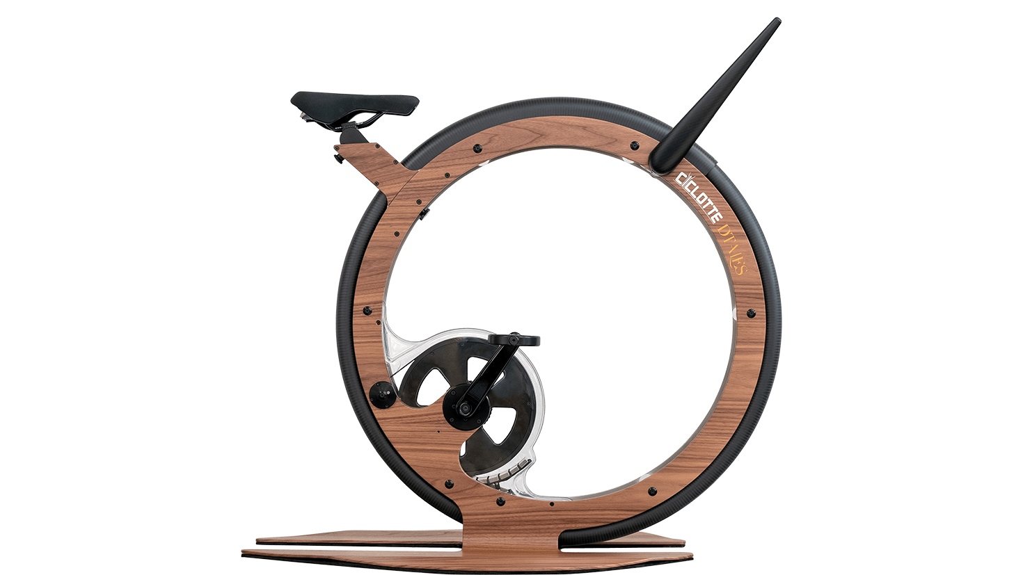 Bicicleta fitness premium Dtales lemn si fibra de carbon Ciclotte Canaletto Walnut
