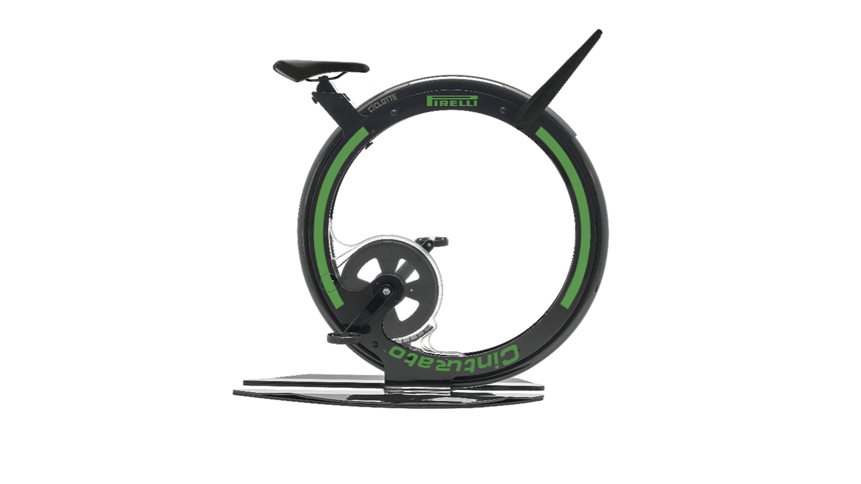 Bicicleta fitness premium fibra de carbon Ciclotte Pirelli verde